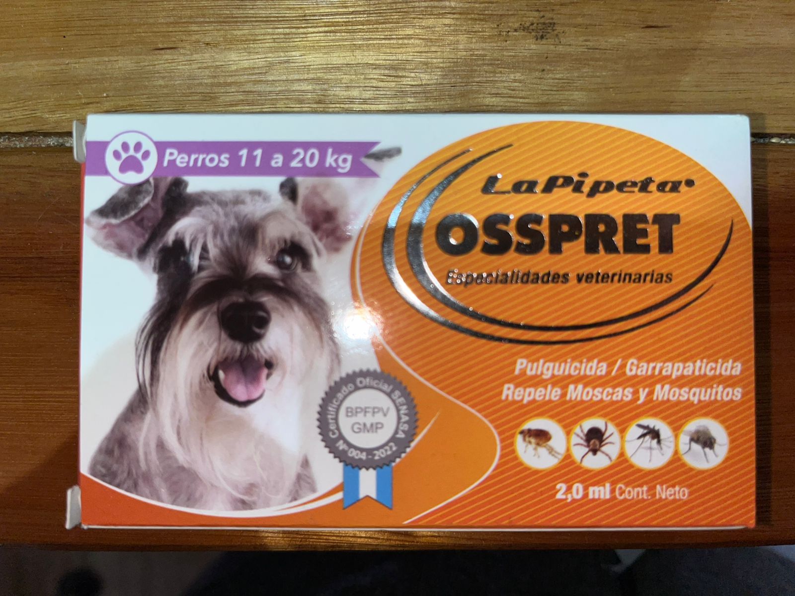 Pipeta OSSPRET Perro 11 a 20 kg